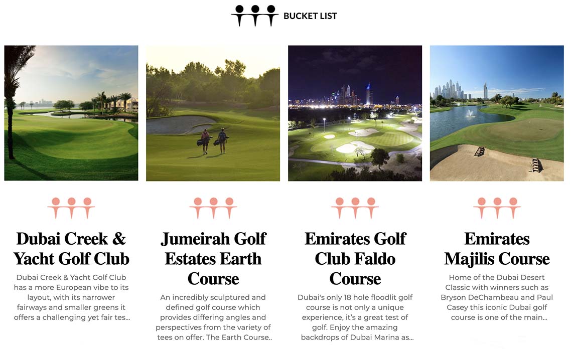 Play Golf Dubai Website